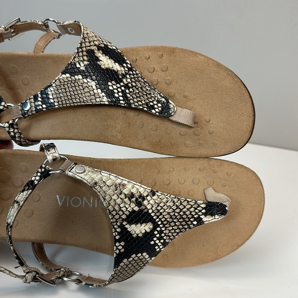 Vionic Kirra Natural Snake Thong Sandal Size 9 - Picture 11 of 15